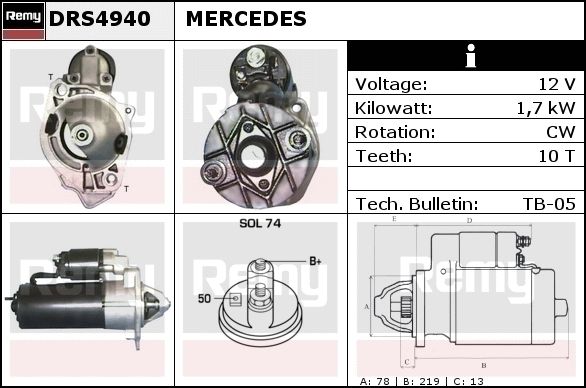 DELCO REMY starteris DRS5021